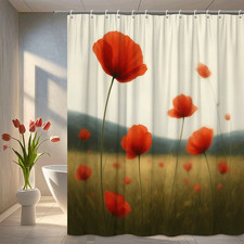 Elegant Red Poppy Shower
