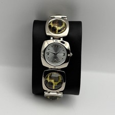 Avon Ladies Quartz Watch Silver Dial Squared Shape Bracelet Japan Working 25mm
