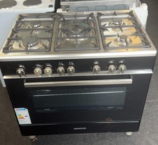 Kenwood 90Cm Single Cavity Duel Fuel Range Cooker Black Stainless Steel Ck306