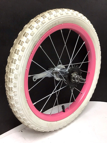 Bicycle rear pink wheel - 16",