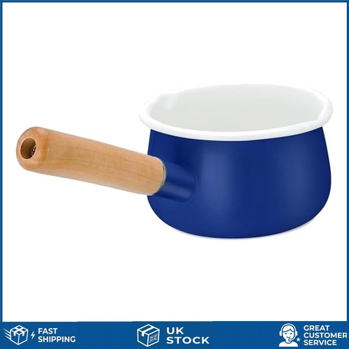 Stylish blue 1qt enamel butter - enamel,