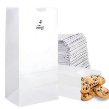 Duro 4# White Paper Lunch Bags