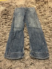 Vintage Y2K Evisu jeans hip hop denim jeans dark blue W32 Baggy (Free P+P)