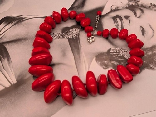 Vintage chunky bead necklace - vintage,