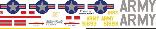 Decal 565 bell huey us - decal,