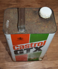 CASTROL GTX OIL Vintage Empty 5l Tin Can mancave collectable Vintage / Retro