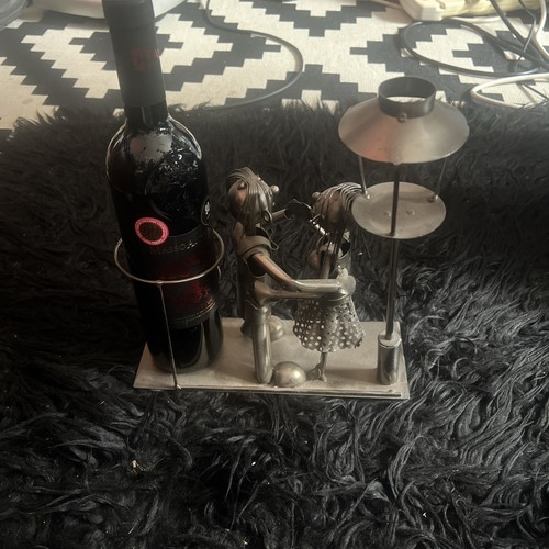 Bottle holder metal art - holder,