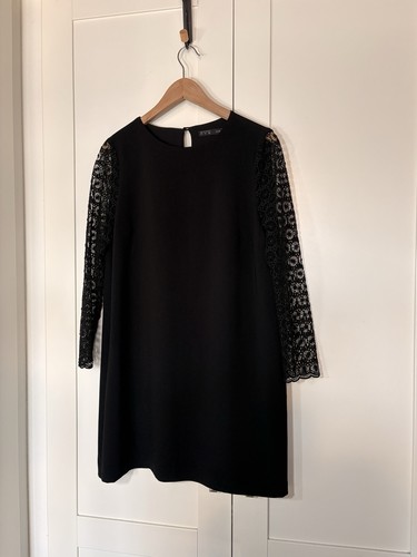 Zara black shift dress size - black,