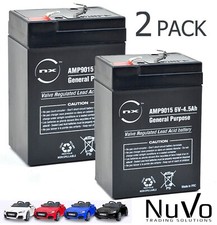 2x NX 6V 4AH (4.5AH) NonSpillable VRLA Sealed Lead Acid Rechargeable Battery