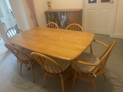 Ercol table and chairs - and,