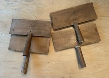 4 Antique Wood Wool Carders