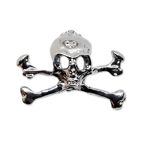 Skull crossbones pin badge - &,