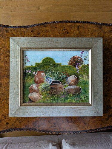 Framed original painting with - original,