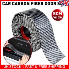 Carbon Fiber Sticker Sill Scuff Protector Cover Anti Scratch Strip Car Door Body