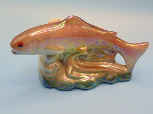 Vintage lustreware fish spill - lustreware,