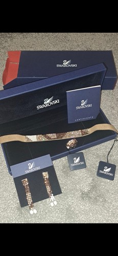 Swarovski choker set gold - swarovski,