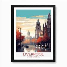 Liverpool United Kingdom Art Print  Framed Wall Art Poster Canvas Print Picture