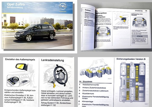 Opel zafira operating - zafira, b
