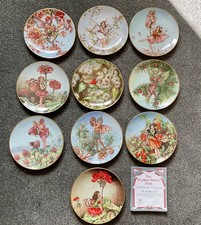 10 VINTAGE GRESHAM  FLOWER FAIRIES PLATES,  CICELY MARY  BARKER  1989