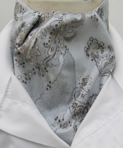 Mens grey silver paisley - silver,