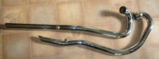 TRIUMPH 1967-70 650 TWINS HIGH LEVEL EXHAUST PIPES 70-6370/2 SLASH CUT UK MADE