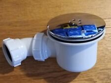 Shower tray waste trap 90mm chrome cover 78mm deep trap off bottom of tray