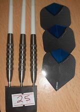 Set of 25gm heavily knurlled tungsten darts. 