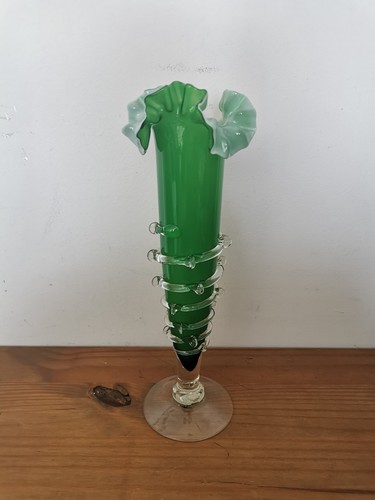 Emerald green and white - and,