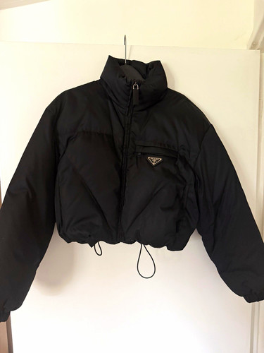 Prada nylon black cropped - prada, re-nylon
