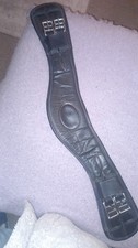 black leather dressage girth