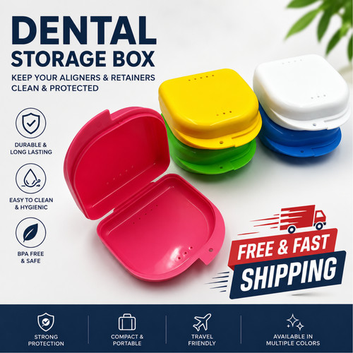 Orthodontic retainer box teeth - retainer,
