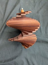 Wooden Spiral Spinning Top - Unique Handmade Design