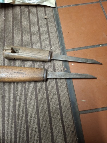 Old vintage wood chisels - old,
