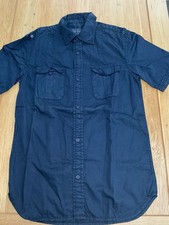 New Men’s Dockers Navy Smart Short Sleeved Safari Shirt Size Large