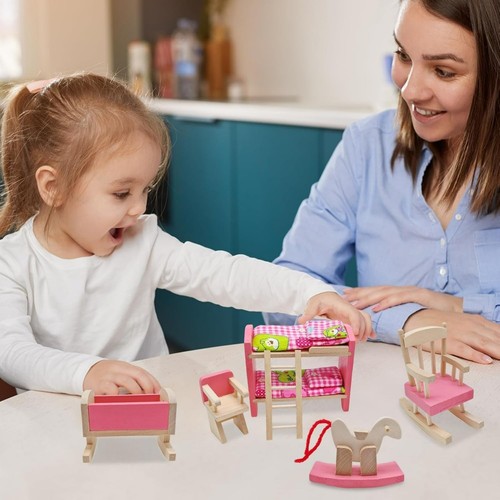Wooden doll house furniture - wooden,