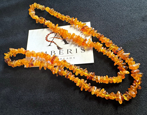 Vintage baltic amber necklace - amber,
