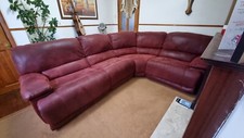 Left Hand Suede Recliner Couch