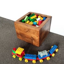 Wooden Storage Box, Rustic Handmade Wood Container, Handcrafted pinewood crate