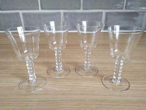 Four vintage twisted stem - twisted,