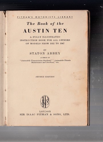 1932 1947 austin ten - 1947, pitman
