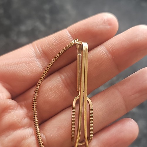 Men gold tone tie - tie, bar/clip
