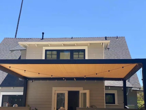 Beige rectangular sun shade - beige,