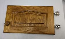 Solid Dark Arched Oak Kitchen Cupboard Door, Farmhouse Style, Handle & Hinges
