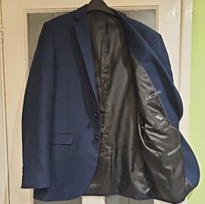Mens Navy Blue Smart Jacket Size 42" Chest By Cedar Wood State