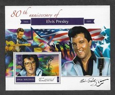 ELVIS PRESLEY SINGER ACTOR CINEMA  MUSIC STAMP MIN SHEET MNH 2015