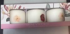 Fox & Ivy 3 pillar candle set Honeysuckle Beautiful Candles Gift Free P&P