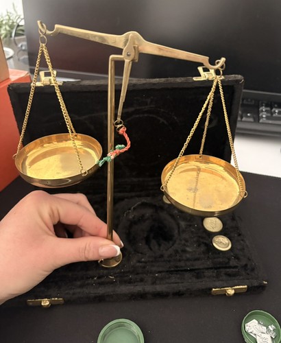 Vintage brass jewellery - brass, scales