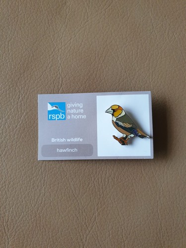 Rspb hawfinch enamel pin - pin, badge