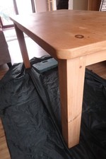 Sturdy 6 seater pine dining table 