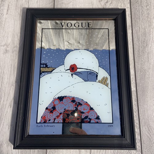 Vintage vogue mirrored art - vintage,